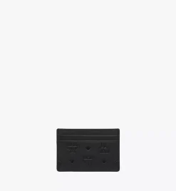 Aren Card Case In Embossed Monogram Leather