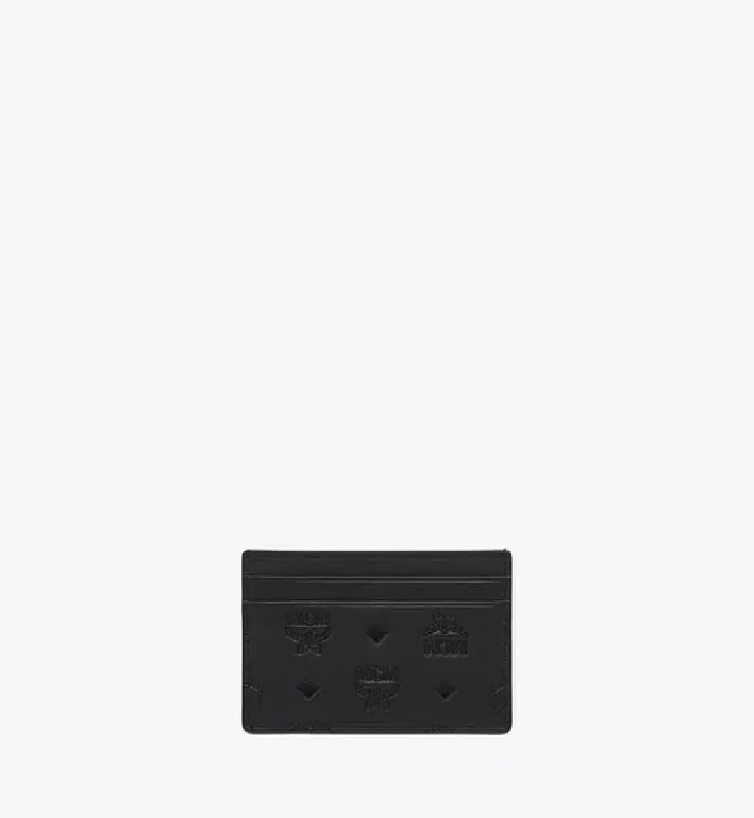 Aren Card Case In Embossed Monogram Leather