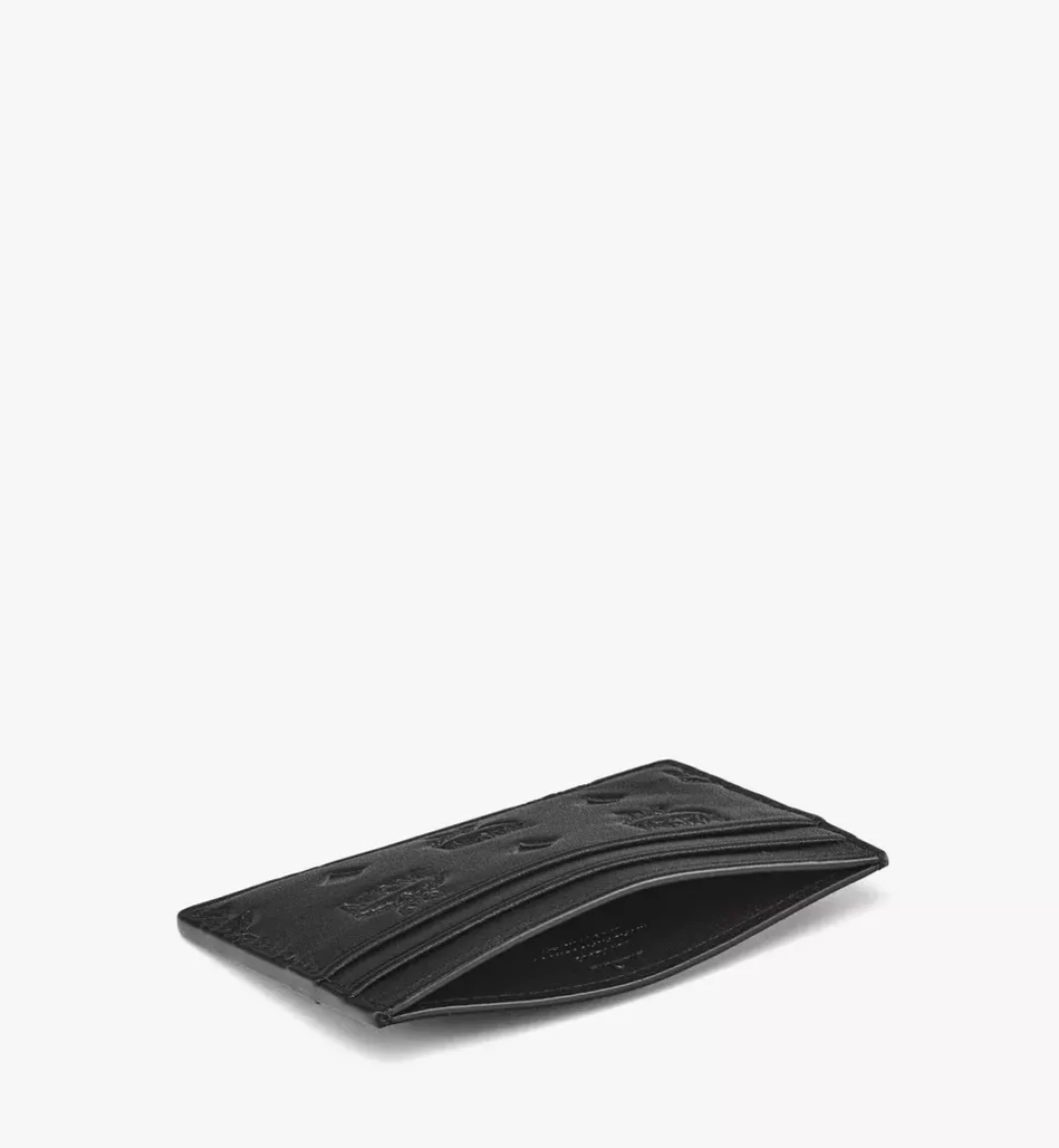 Aren Card Case In Embossed Monogram Leather