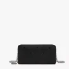 Aren Chain Zip Around Wallet In Embossed Monogram Leather