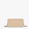 Aren Chain Zip Around Wallet In Maxi Patent Leather