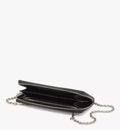 Aren Chain Zip Around Wallet In Maxi Patent Leather