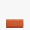 Aren Continental Wallet In Embossed Monogram Leather