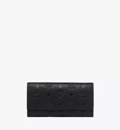 Aren Continental Wallet In Embossed Monogram Leather