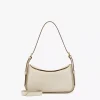 Aren Flap Hobo Bag In Embossed Monogram Leather