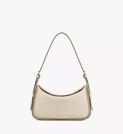 Aren Flap Hobo Bag In Embossed Monogram Leather