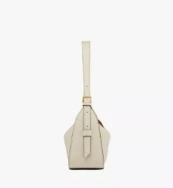 Aren Flap Hobo Bag In Embossed Monogram Leather