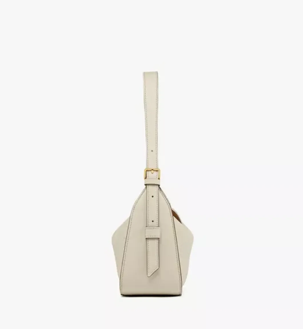 Aren Flap Hobo Bag In Embossed Monogram Leather