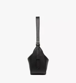 Aren Flap Hobo Bag In Embossed Monogram Leather