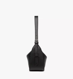 Aren Flap Hobo Bag In Embossed Monogram Leather