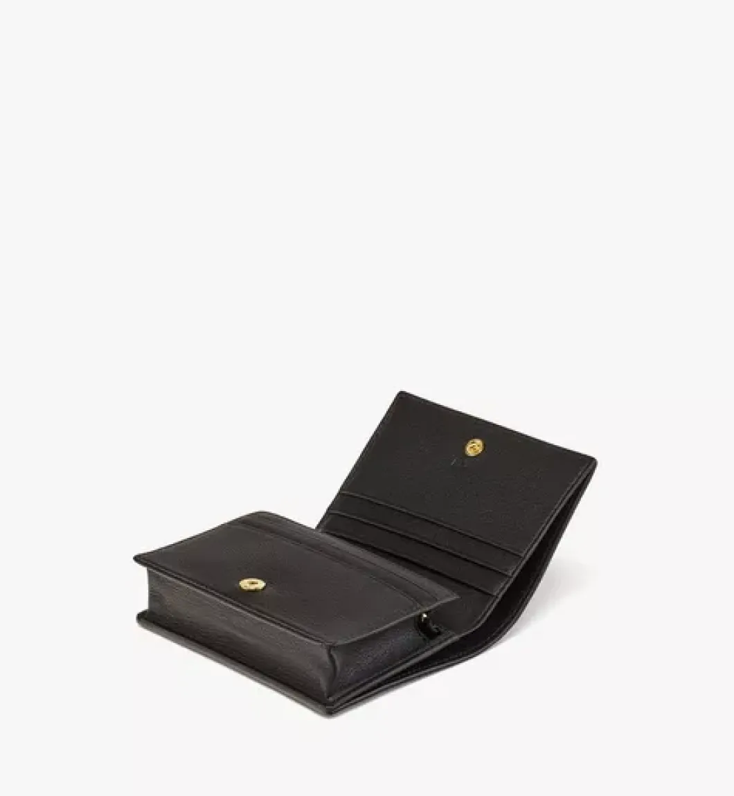 Aren Snap Wallet In Embossed Monogram Leather