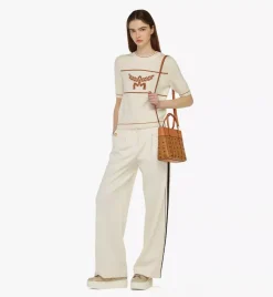 Aren Top-Zip Shopper In Visetos Leather Mix
