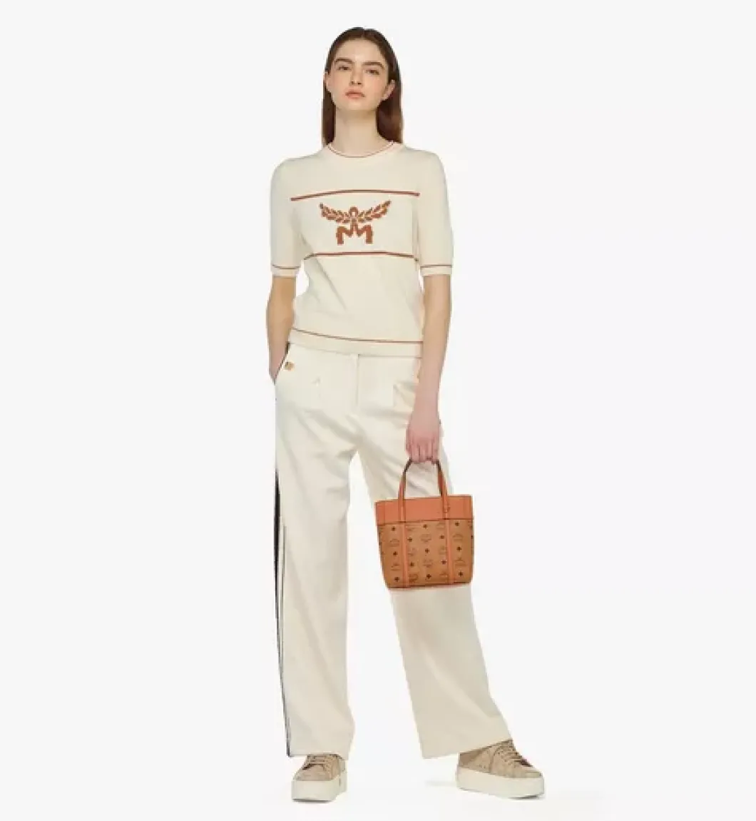 Aren Top-Zip Shopper In Visetos Leather Mix