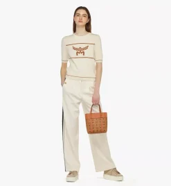 Aren Top-Zip Shopper In Visetos Leather Mix