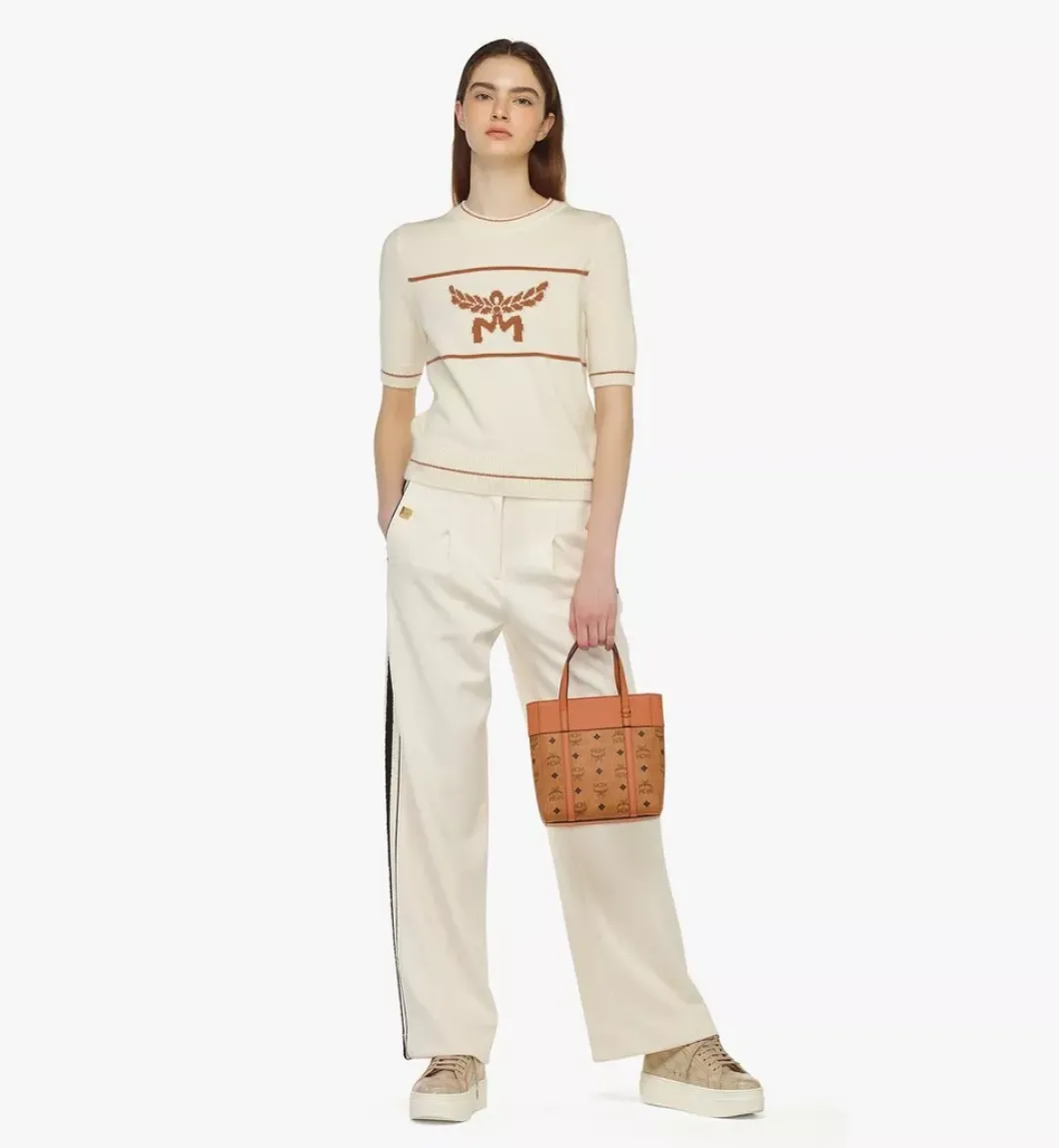 Aren Top-Zip Shopper In Visetos Leather Mix
