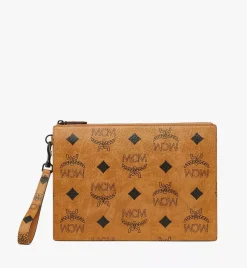 Aren Wristlet Zip Pouch In Maxi Visetos