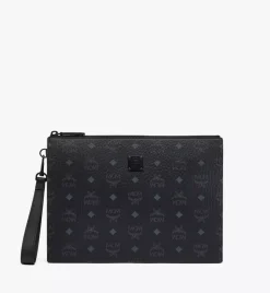 Aren Wristlet Zip Pouch In Visetos