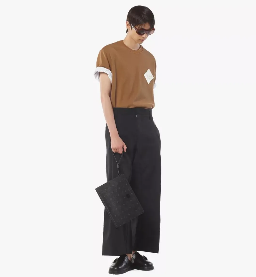 Aren Wristlet Zip Pouch In Visetos