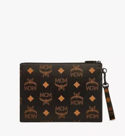 Aren Wristlet Zip Pouch In Maxi Visetos