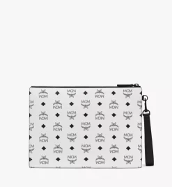 Aren Wristlet Zip Pouch In Visetos