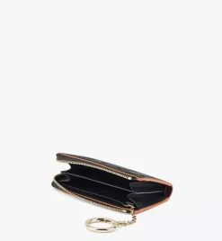 Aren Zip Card Wallet In Monogram Leather