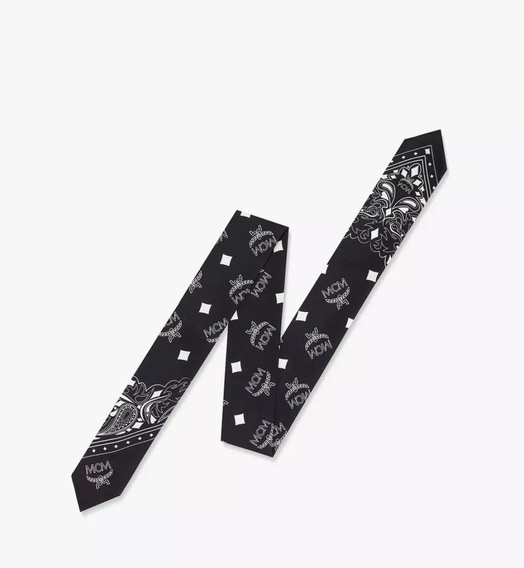 Bandana Monogram Print Petite Silk Scarf