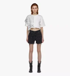 Cropped Bandana T-Shirt In Organic Cotton