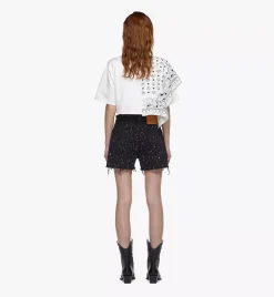 Cropped Bandana T-Shirt In Organic Cotton
