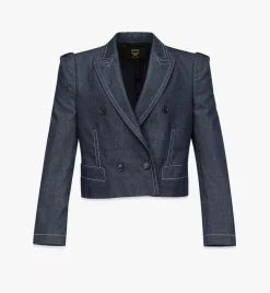 Cropped Denim Blazer