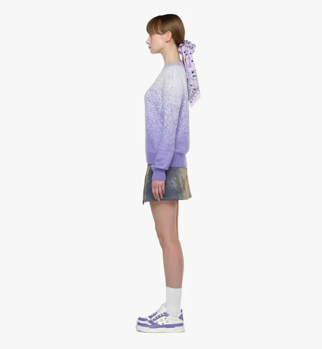 Jacquard Sweater In Gradation Mohair