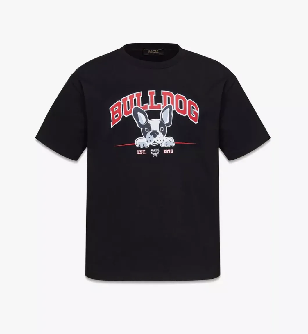 M Pup Bulldog Print T-Shirt In Organic Cotton