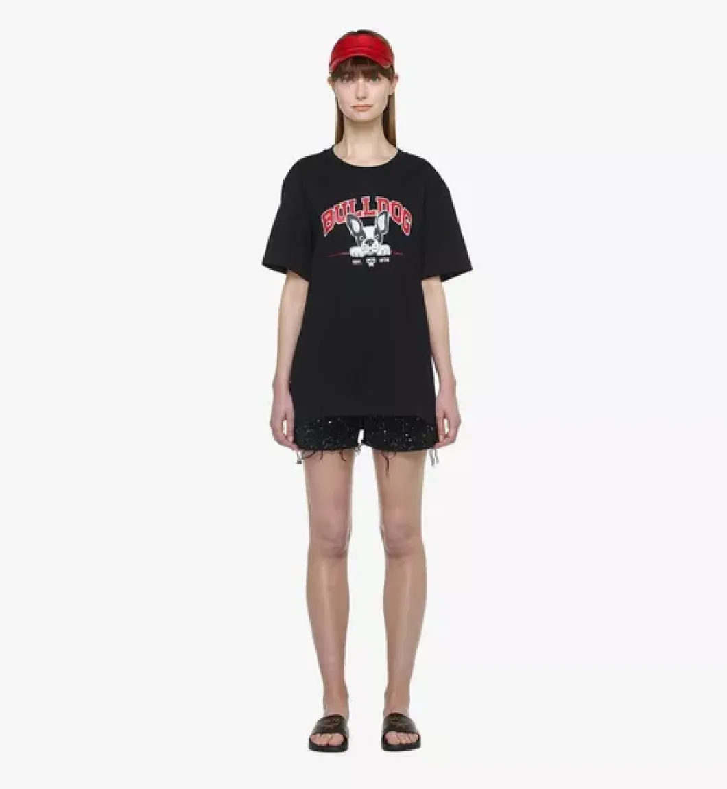 M Pup Bulldog Print T-Shirt In Organic Cotton