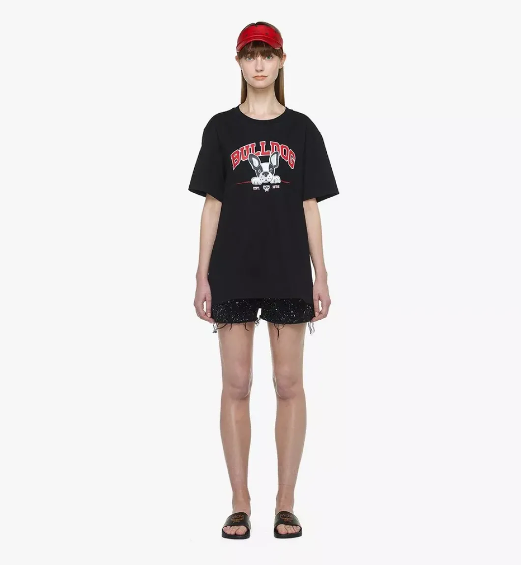 M Pup Bulldog Print T-Shirt In Organic Cotton