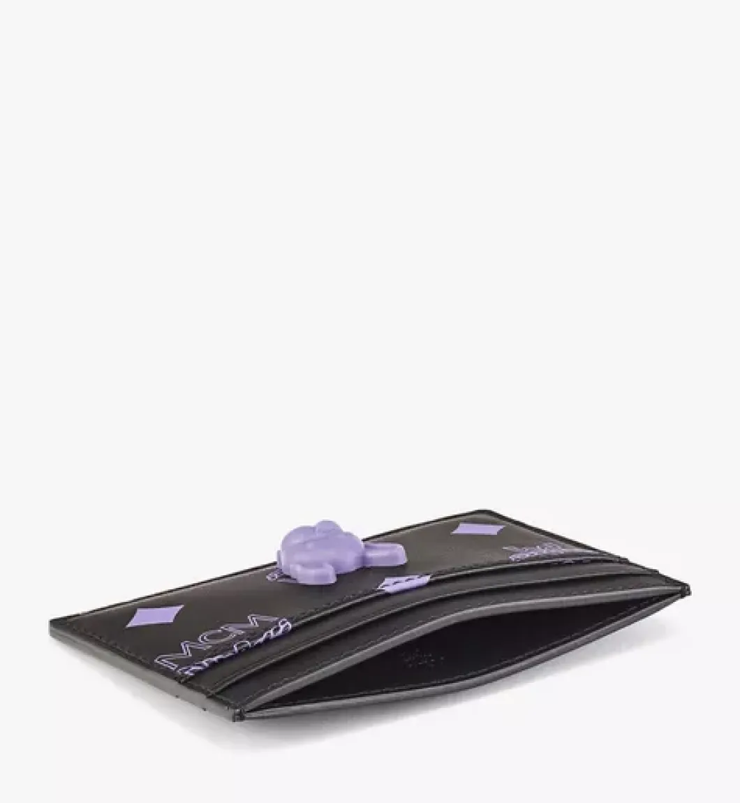 M Pup Card Case In Color Splash Logo Leather