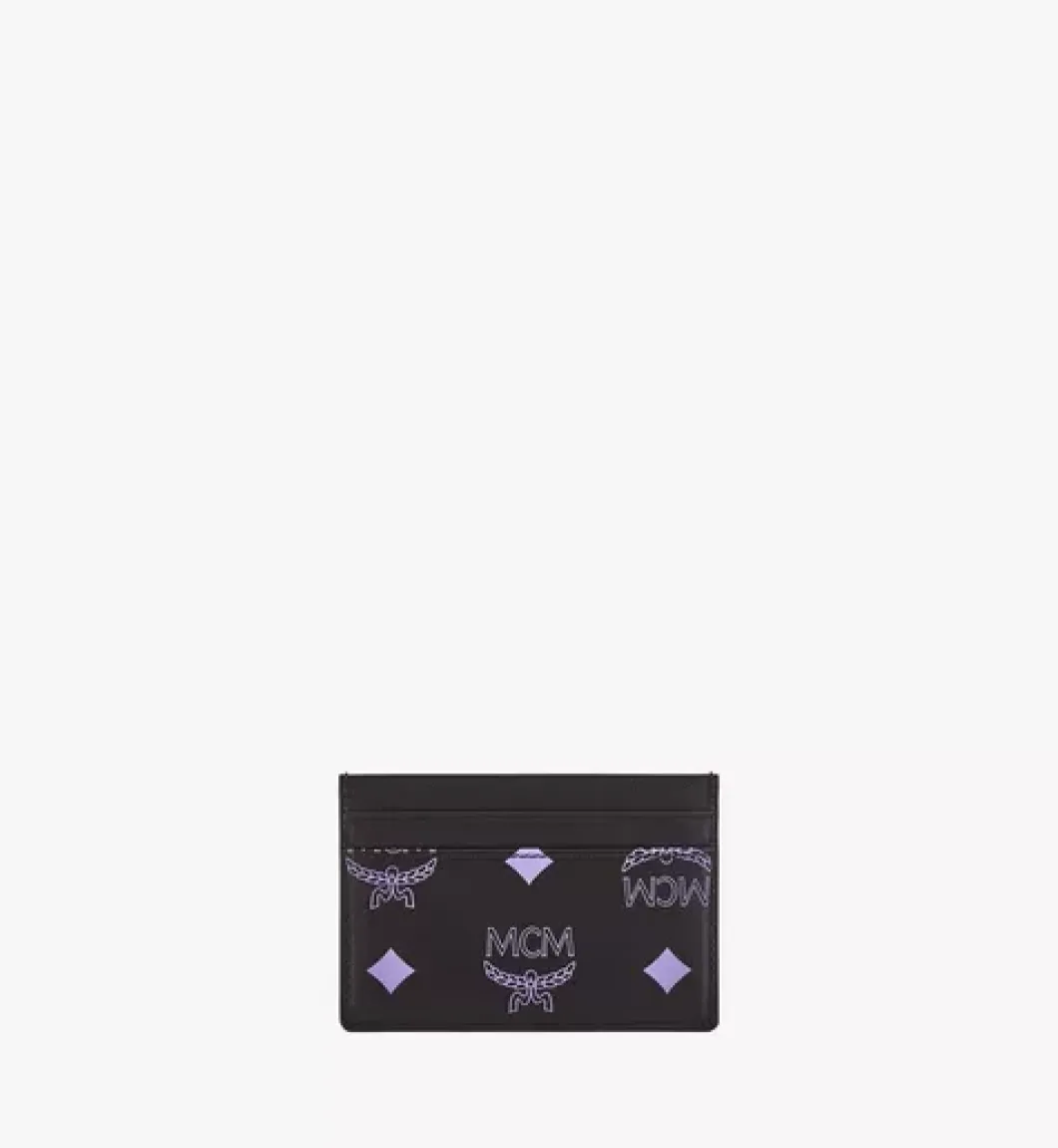 M Pup Card Case In Color Splash Logo Leather