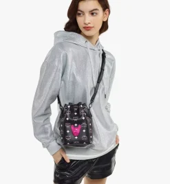 M Pup Drawstring In Color Splash Logo Leather