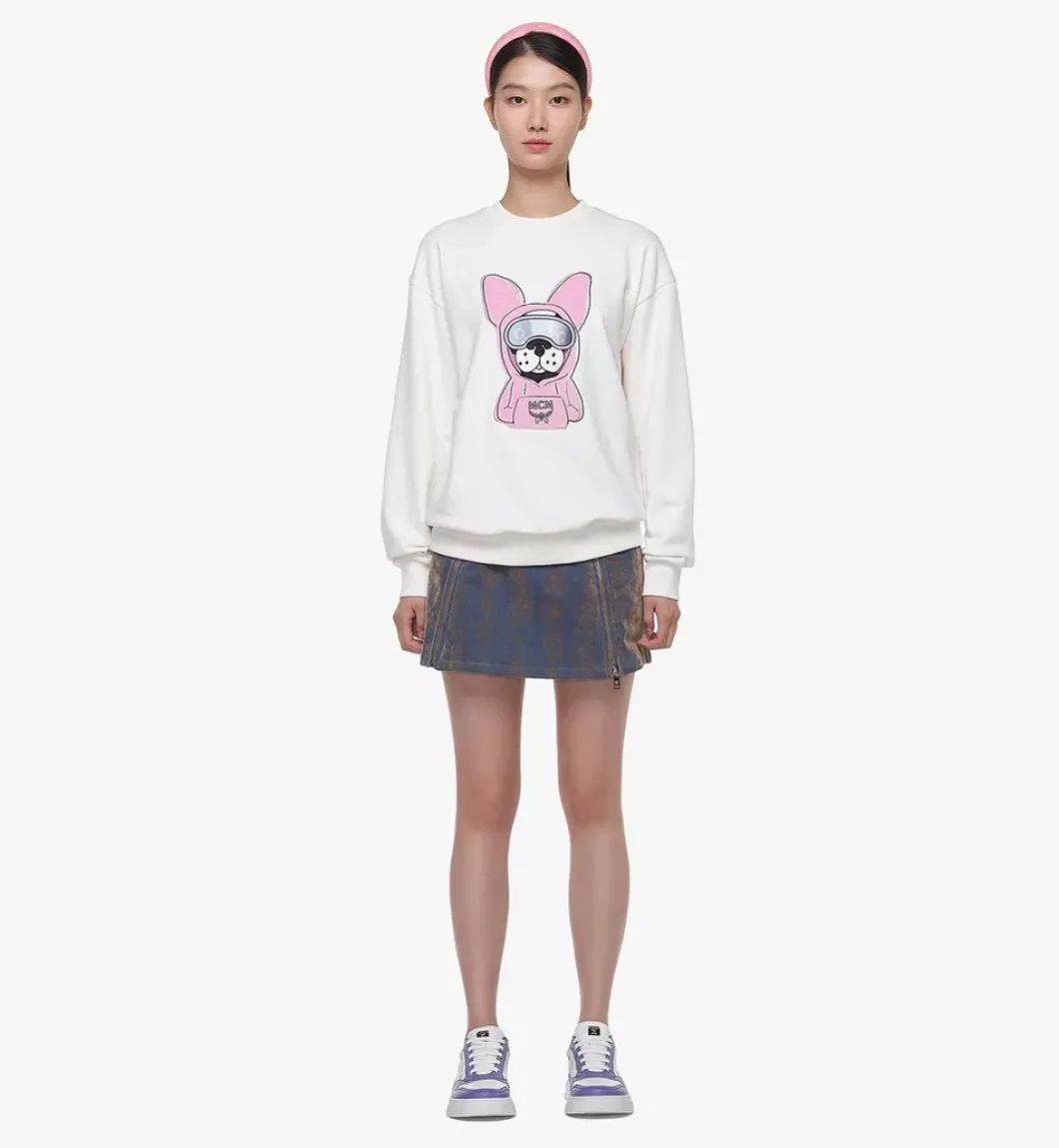 M Pup Graphic Sweatshirt In Organic Cotton
