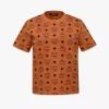 Maxi Monogram Print T-Shirt In Organic Cotton