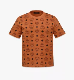 Maxi Monogram Print T-Shirt In Organic Cotton