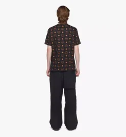 Maxi Monogram Print T-Shirt In Organic Cotton
