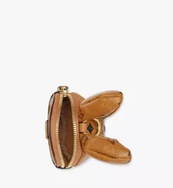Mcm Park Pouch Charm In Visetos Leather Mix