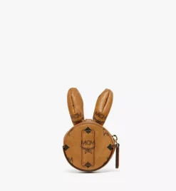 Mcm Park Pouch Charm In Visetos Leather Mix