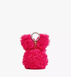 Mcm Park Rabbit Charm In Faux Fur