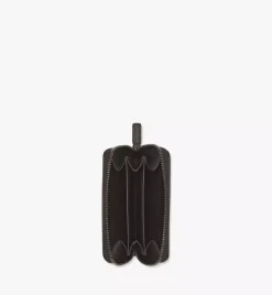 Mcm Tech Zip Around Wallet In Embossed Spanish Leather