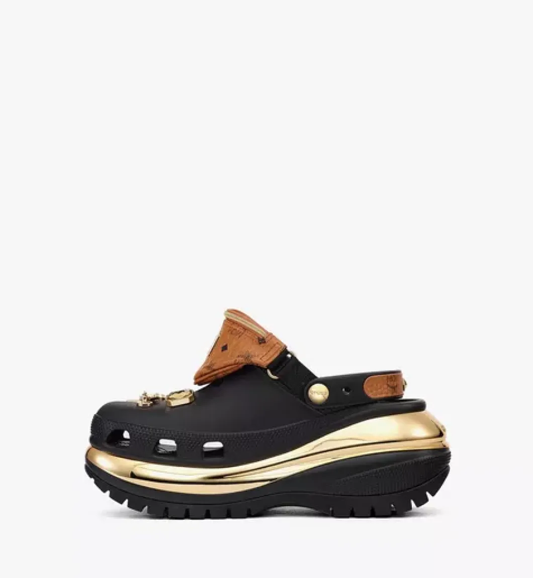 Mcm X Crocs Mega Crush Clog W/ Belt Bag Bracelet