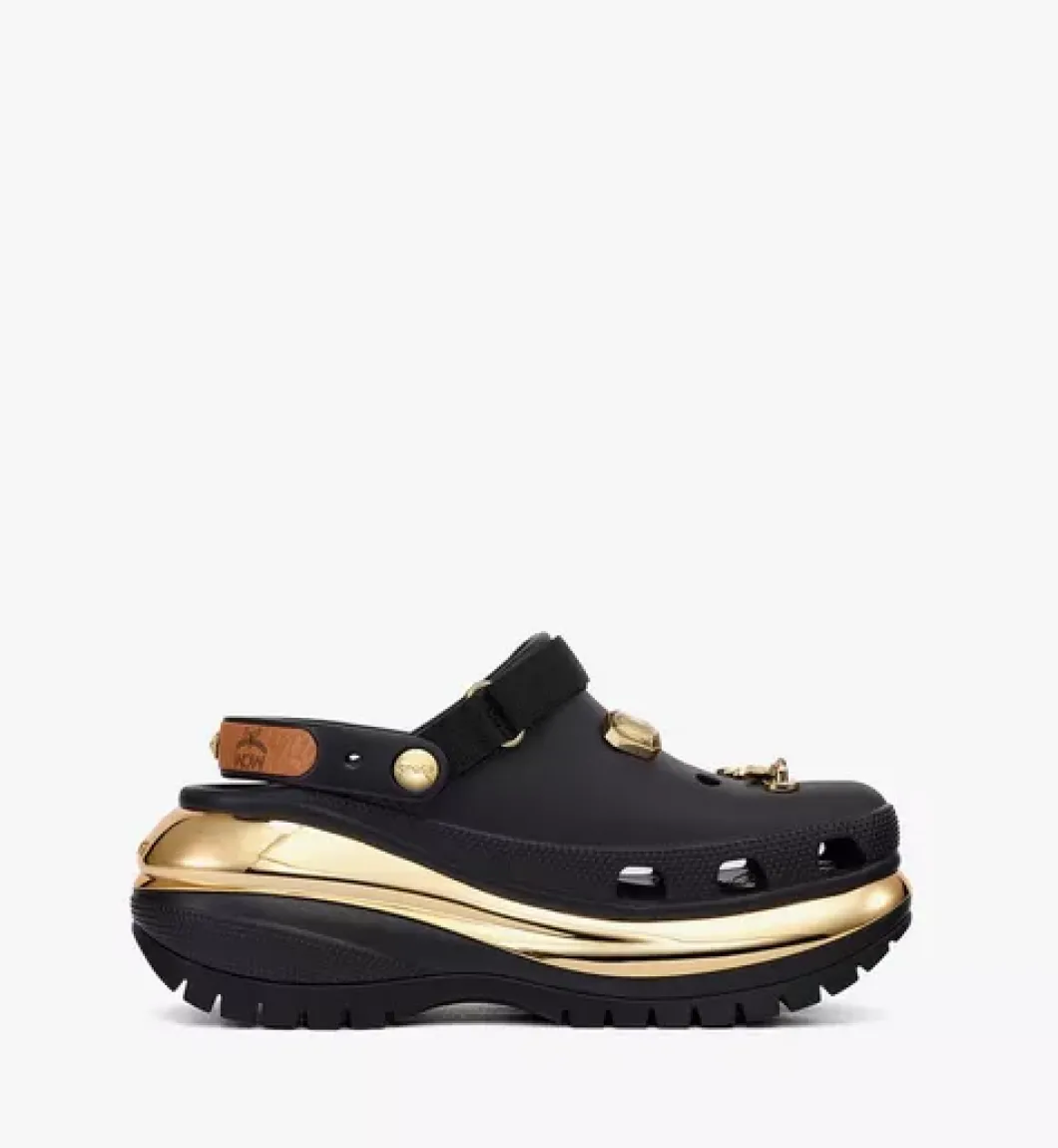 Mcm X Crocs Mega Crush Clog W/ Belt Bag Bracelet