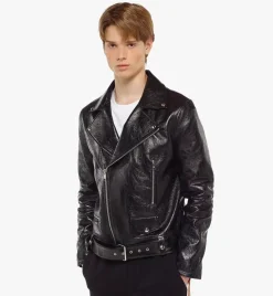 Mcmotor Biker Jacket In Lamb Leather