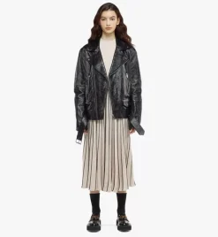 Mcmotor Biker Jacket In Lamb Leather