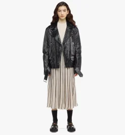 Mcmotor Biker Jacket In Lamb Leather