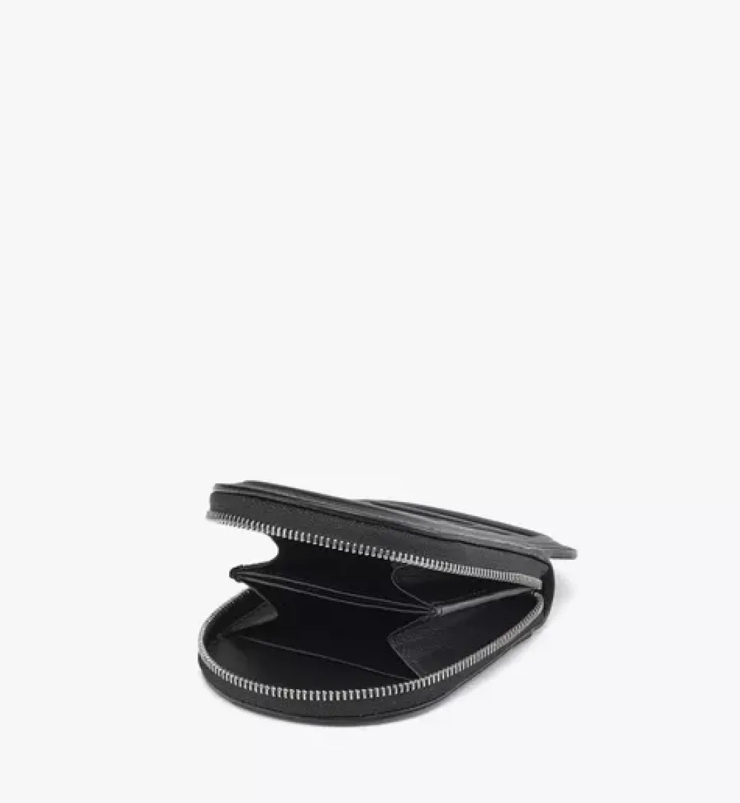 Mode Travia Logo Card Holder In Spanish Nappa Leather